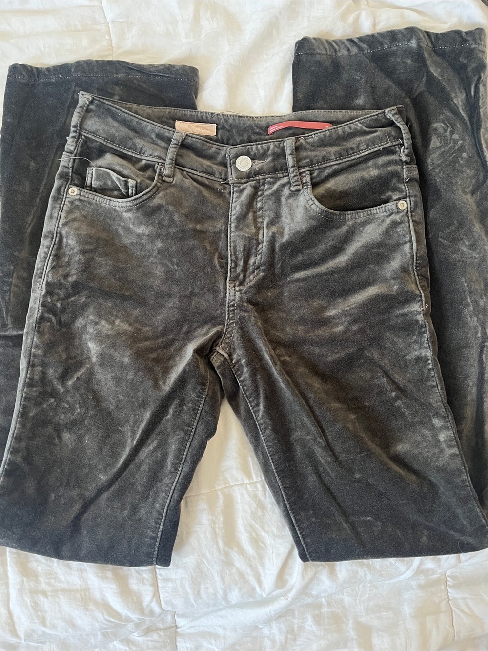 Anthropologie Pilcro 🐈‍⬛ Velvet Demilune Bootcut Pants